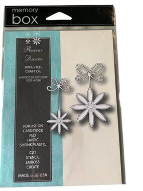 Memory Box Precious Daisies Steel Metal Craft Die 98813 Cardstock Felt Fabric Sh